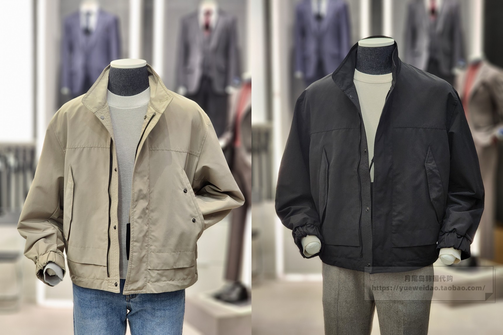 立领春秋宽松夹克衫外套