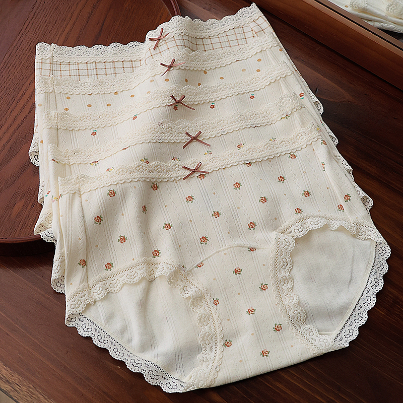 贴身日记全棉加长裆抑菌内裤女