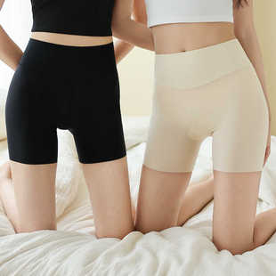 贴身日记一体无痕内裤高腰安全裤防走光一片式打底三分裤冰丝速干