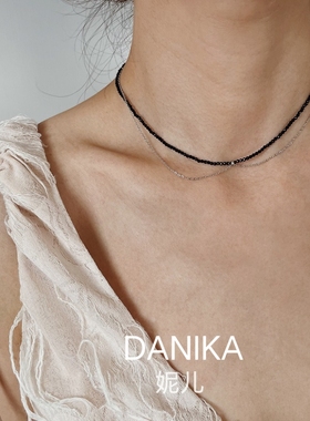 DANIKA欧美复古个性双层叠戴项链时尚百搭几何高级感锁骨链