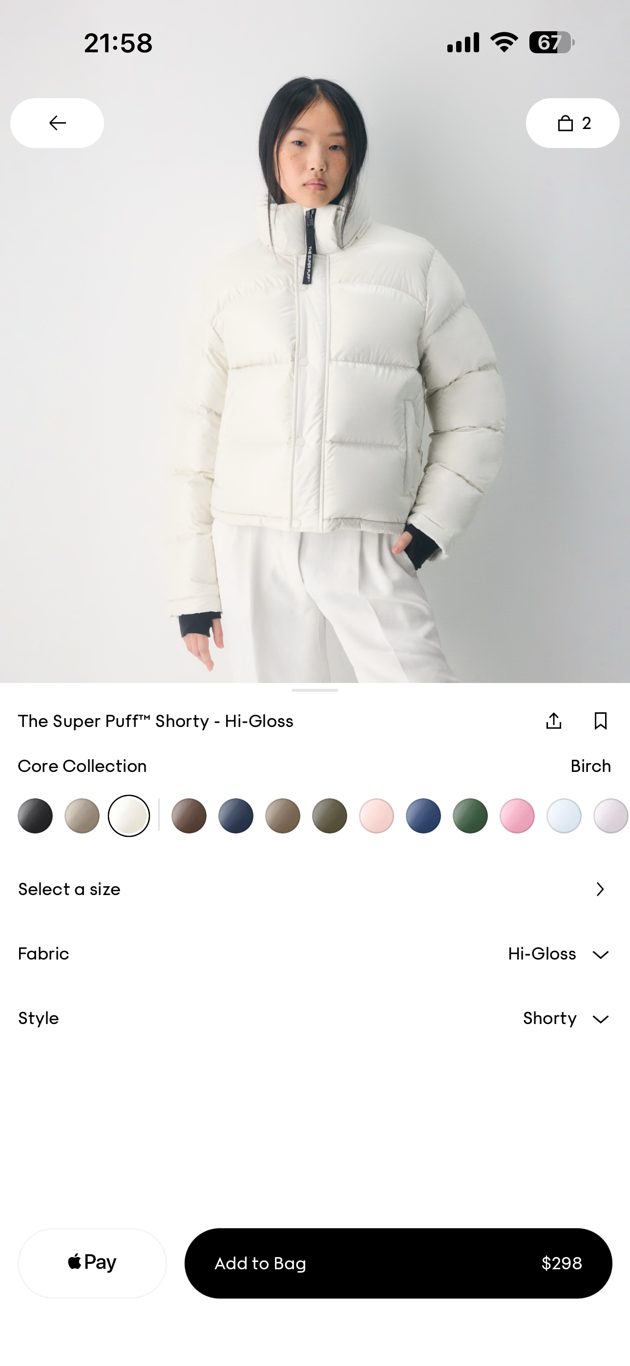 aritzia加拿大女短款连帽加厚鹅绒800蓬羽绒服亮面四格Ruby同款