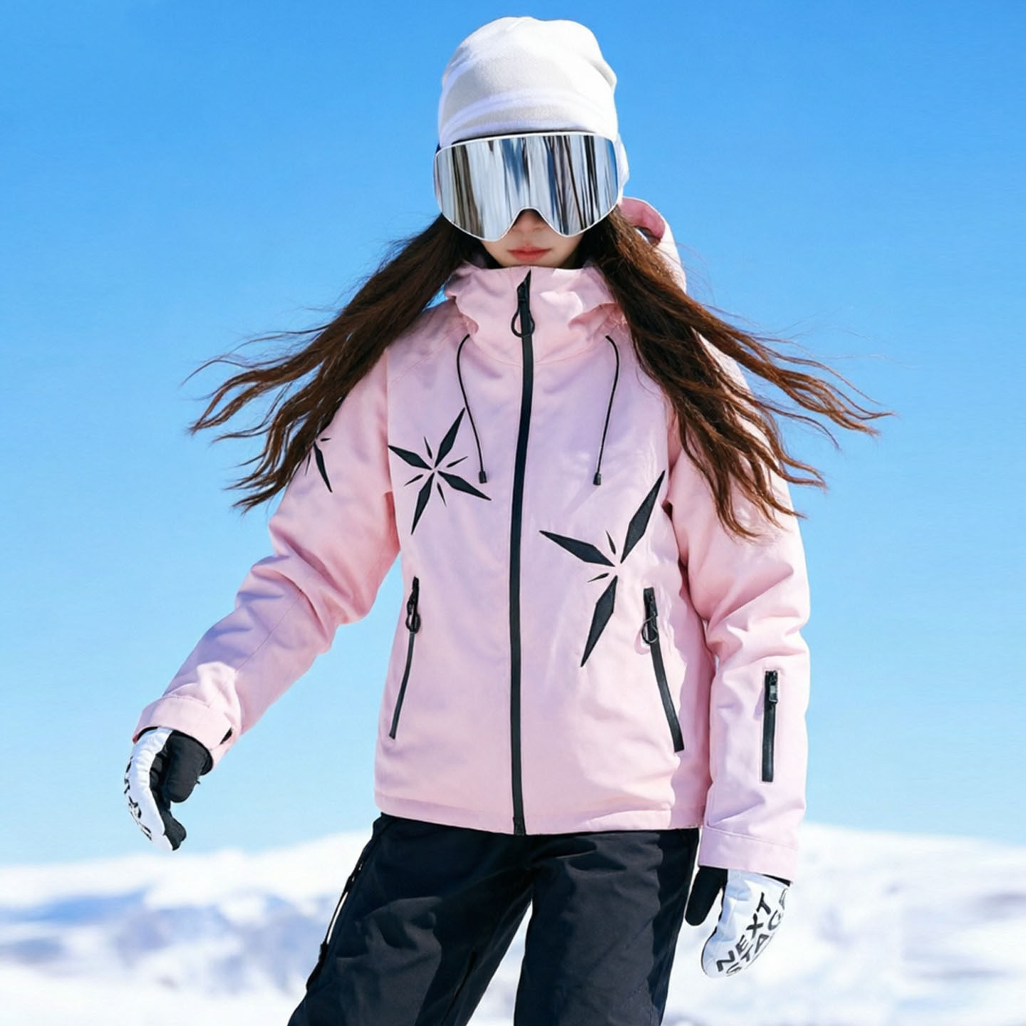26新加棉滑雪服女滑雪衣男女同款防风防水透气保暖单双板滑雪外套