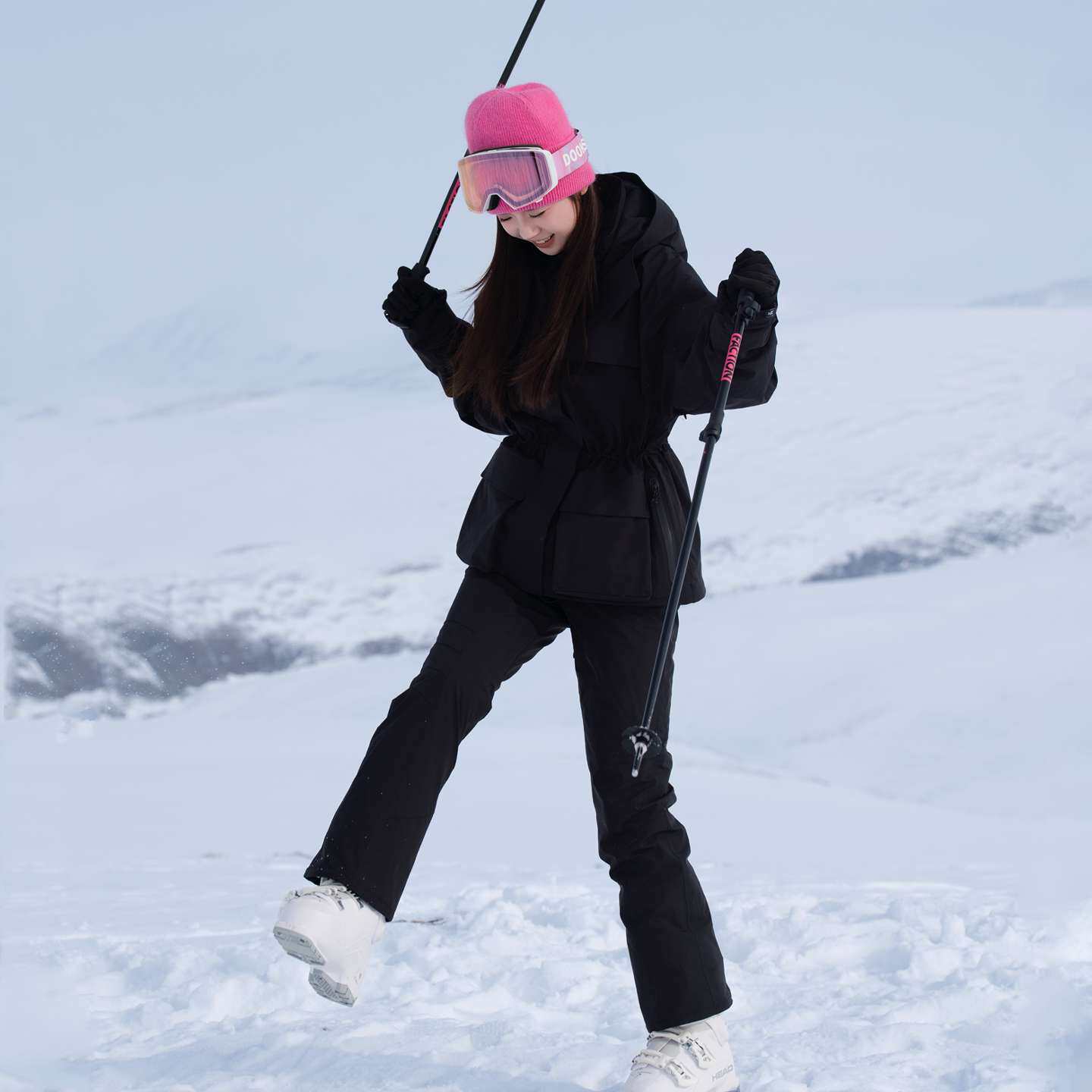 2025新款双板雪服女款套装修身户外滑雪服防风防水小个子滑雪服