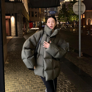 高级感轻奢加厚鹅绒羽绒服女2025冬新款短款工厂欧洲站小个子外套