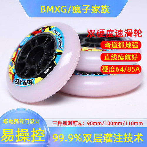 BMXG速滑轮超高弹双硬度