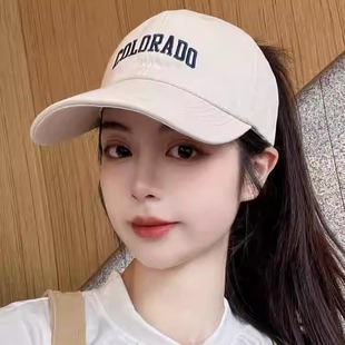 帽子女款2025新款夏季时尚洋气鸭舌帽棒球帽显脸小遮阳防晒太阳帽