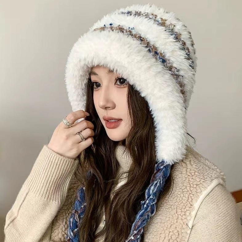 显脸小雷锋帽保暖毛线帽