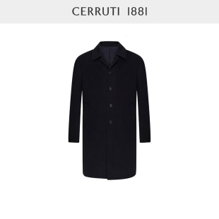 CERRUTI1881男装 秋冬羊毛外套商务休闲长款 毛呢大衣男C44I6EI011