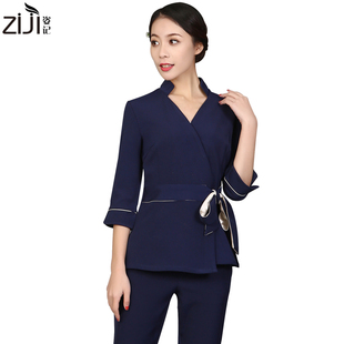 2025新款高端美容院工作服女秋冬SPA医疗护士美容师服装职业套装