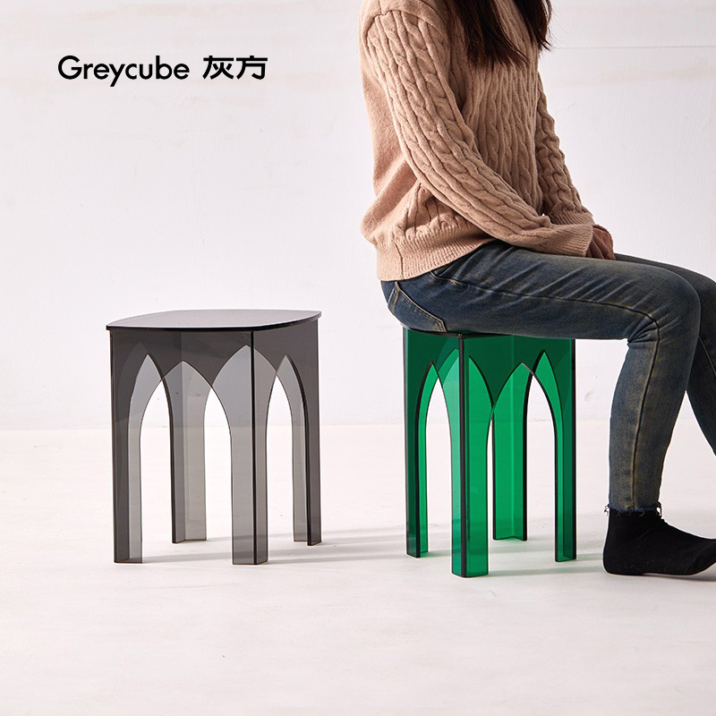 轻奢极简化妆凳圆凳梳妆凳卧室水晶凳客厅边几角几梳妆台凳子家用