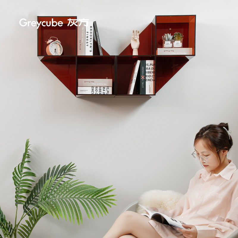 创意拼接造型亚克力墙面置物架