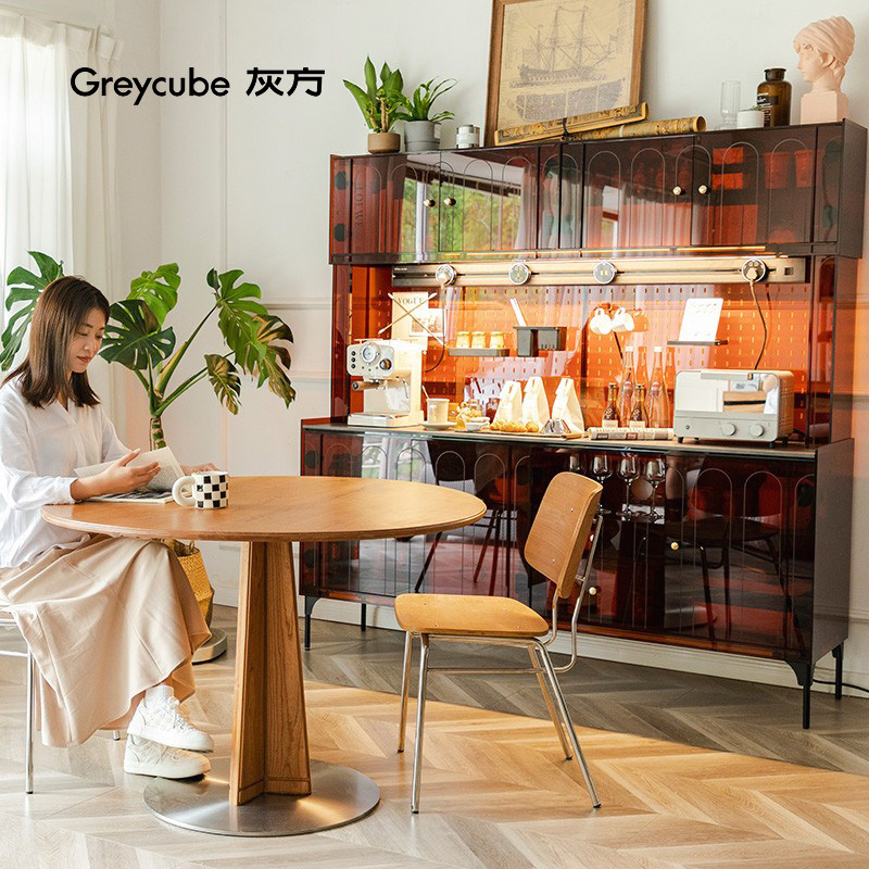 灰方轻奢亚克力餐边柜