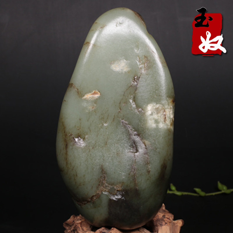 玉奴/新疆天然和田玉籽料原石/籽玉原料/元籽/带原皮/摆件/1306克