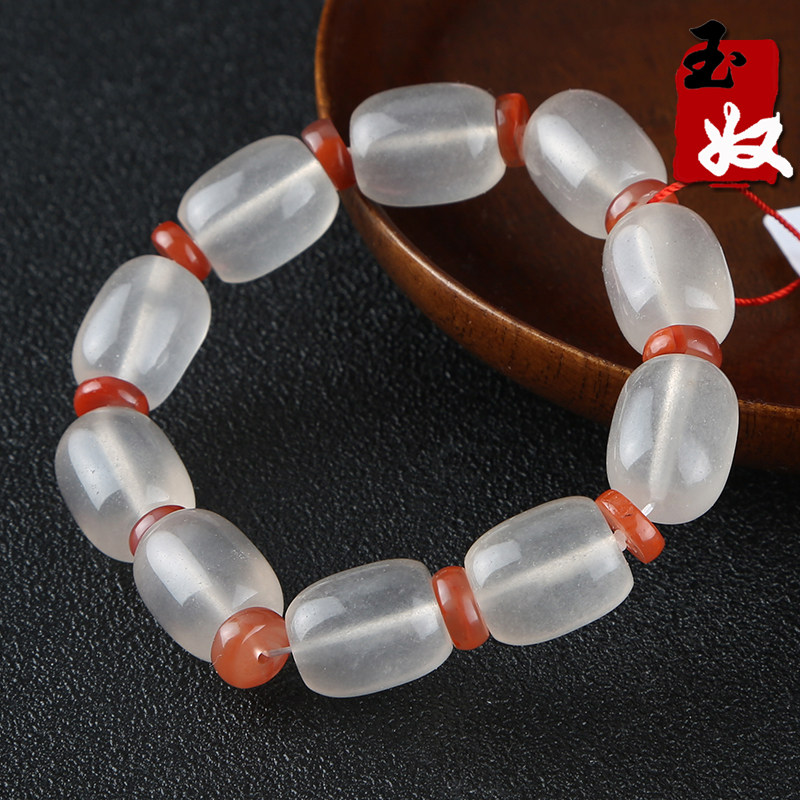 玉奴/新疆阿勒泰/白色宝石光/桶珠/手串/脚链