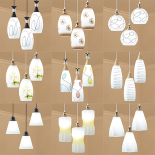 现代简约三头吊灯餐厅灯创意工业风吧台小吊灯卧室过道灯北欧灯具