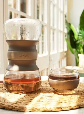 皇啡沙漏茶壶茶水分离玻璃壶茶具