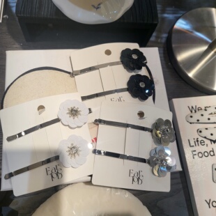 发夹 刘海夹earlobe小花款简约百搭东大门韩国代购 边夹