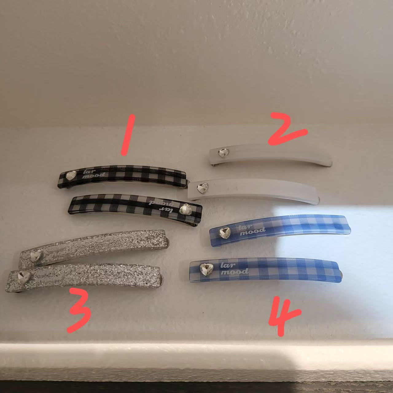 earlobe发夹边夹一字夹春夏新款简约百搭清新格子款