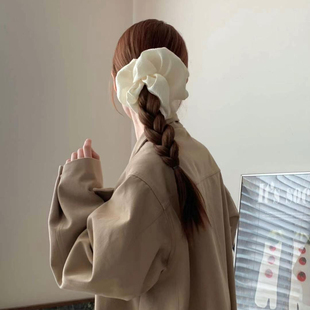 春夏新款头绳earlobe东大门代购清新净版纯色可爱大肠款发圈3