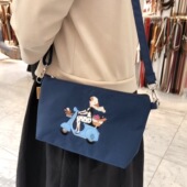 单肩女包wing韩国东大门代购 时尚 刺绣女孩图案26 斜挎包 6cm
