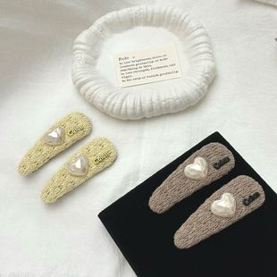 简约百搭东大门韩国代购 The 边夹爱心 发夹 Queen