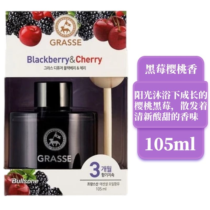 韩国Bullsone劲牛王改车载汽车香水香薰GRASSE高档汽车用葡萄果香