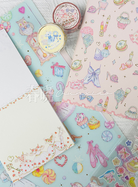 日本clothes pin-takei梦幻芭蕾限定款烫金便签本裙子美妆手账本