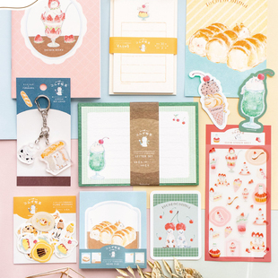 日本古川纸工tocorocomugi联名限定便签本 贴纸 明信片 信集