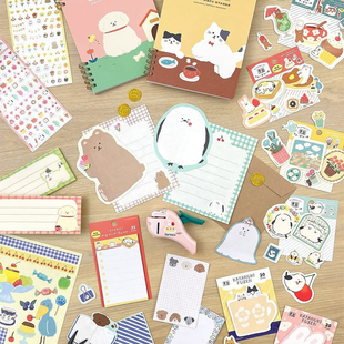 【10%off】日本古川纸工春季限定可爱动物异形信纸手帐便签线圈本