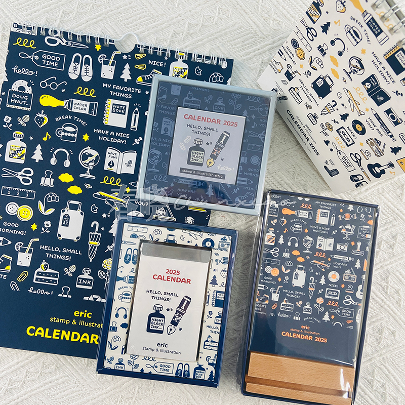 【30%off】日本Eric限定桌面ins日历2025年日本手帐文具挂历台历