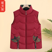 妈妈加厚羽绒棉马甲2025新款 秋冬奶奶保暖棉衣背心外套中老年女装