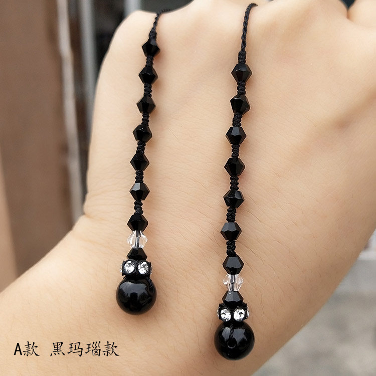 防过敏耳饰纯手工编织水钻耳环