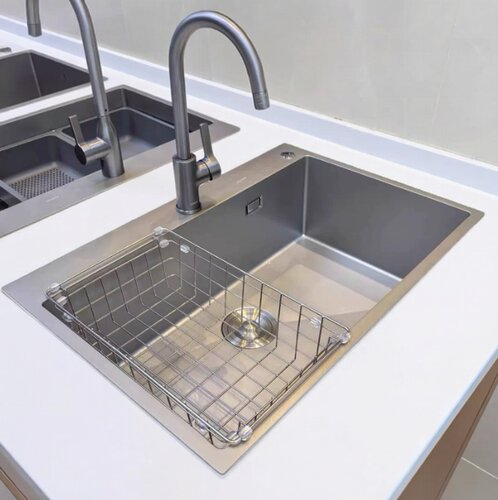 九牧洗菜盆钢手工单槽水槽304不锈钢06235水槽洗碗池厨房耐刮手工