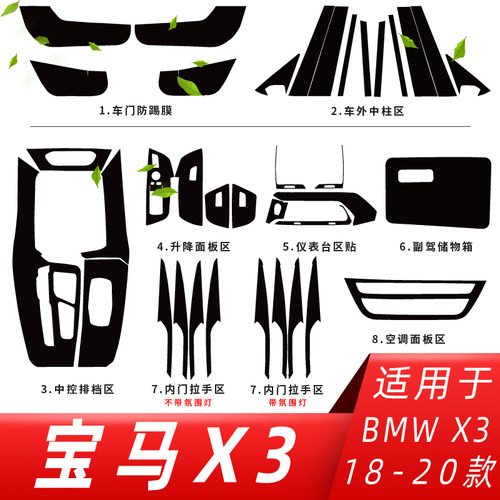 21年碳纤维防踢ix3排档内饰改装