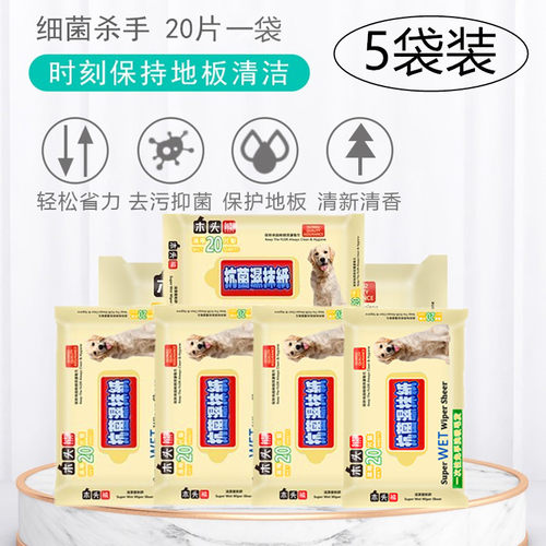 5包包装拖地湿巾木地板厨房客厅家用地板清洁纸巾一次性加厚100张