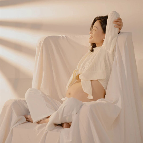 新款影楼孕妇拍照服装个性针织孕味拍摄影服装妈咪照写真艺术服饰