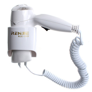 人杰1200W专业壁挂式 专用挂墙浴室家暖热吹风筒 电吹风机酒店宾馆