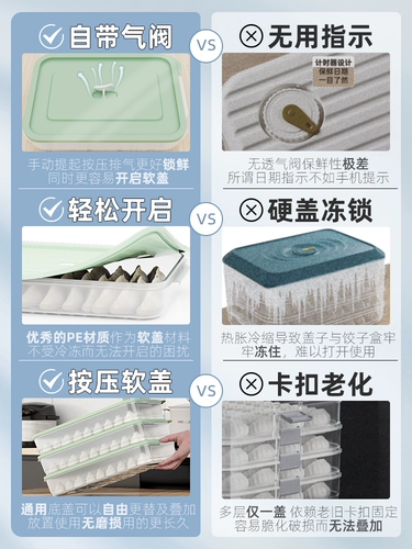 Ящик для хранения пельменов холодильник питание -Кржущие пельмени замороженные коробки мебель 抄