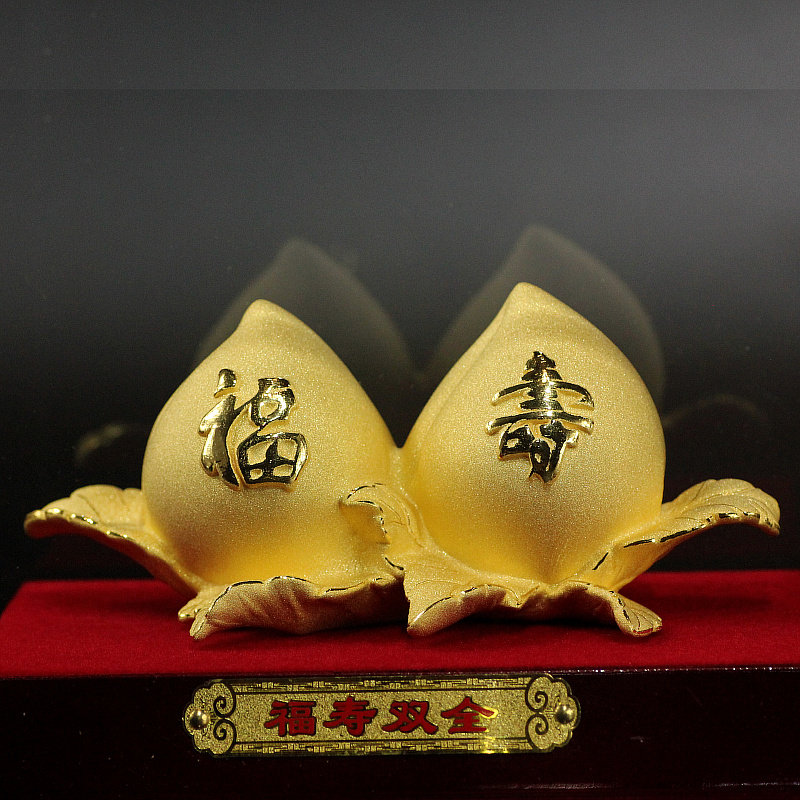 绒沙金福寿双桃摆件寿桃工艺品送爷爷奶奶长辈生日祝寿贺寿礼品,家居饰品,桌面摆件,淘宝优惠券,粉丝福利购,淘宝优惠卷
