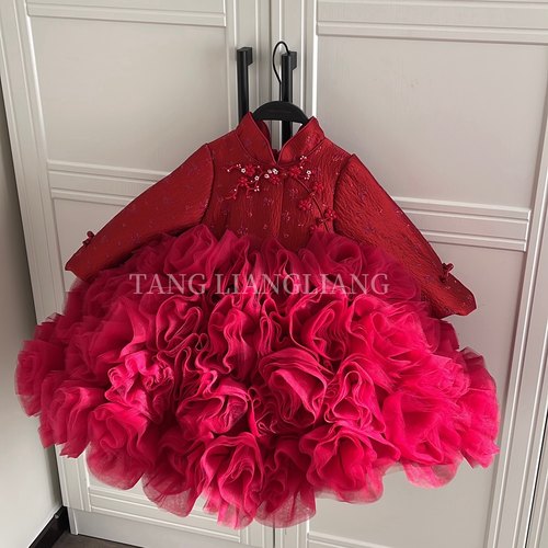 唐靓靓｜国风四君子之傲雪梅小礼服生日新年礼服订制