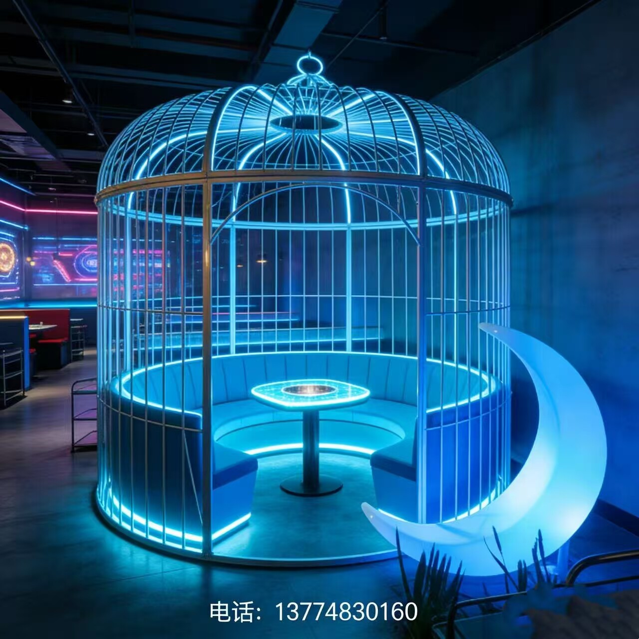 铁艺超大型鸟笼户外酒店巨型餐厅鸟笼卡座咖啡厅装饰大号鸟笼座椅