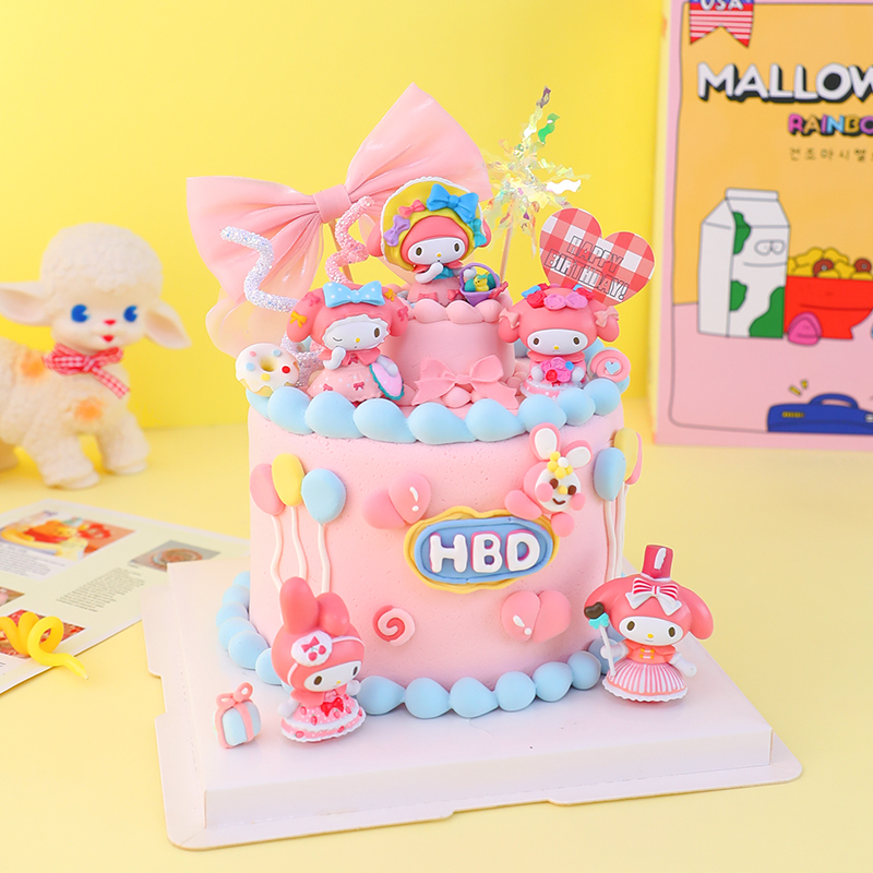 网红猫咪小兔子立体玩偶蛋糕装扮