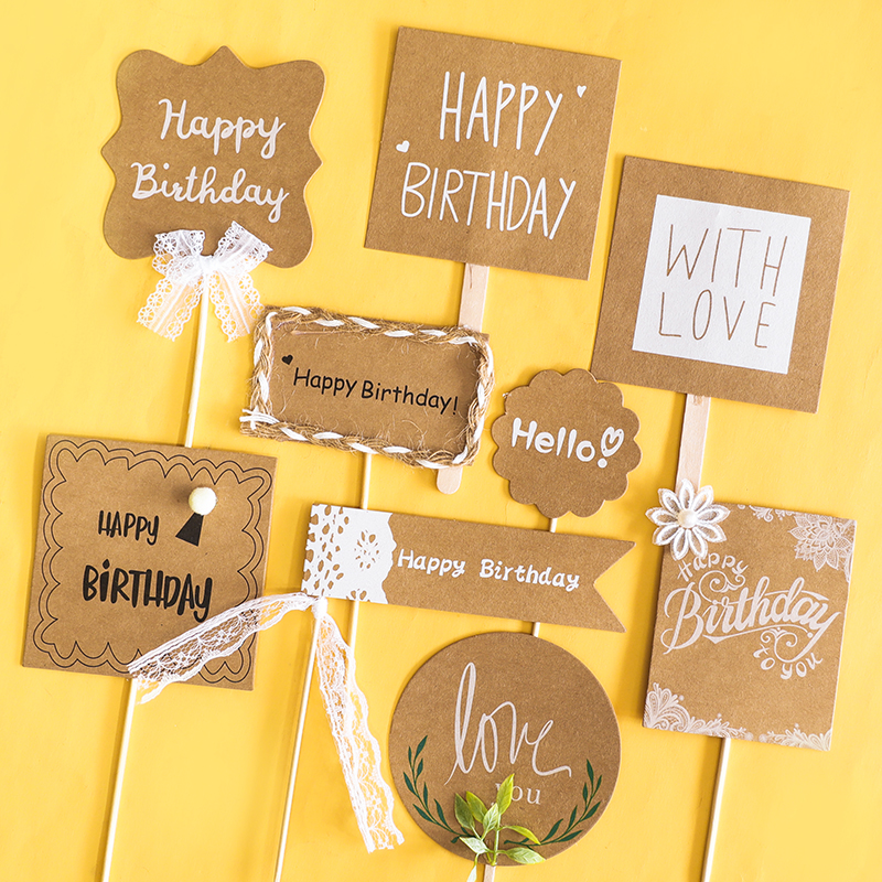 烘焙蛋糕装饰zakka韩式牛皮纸