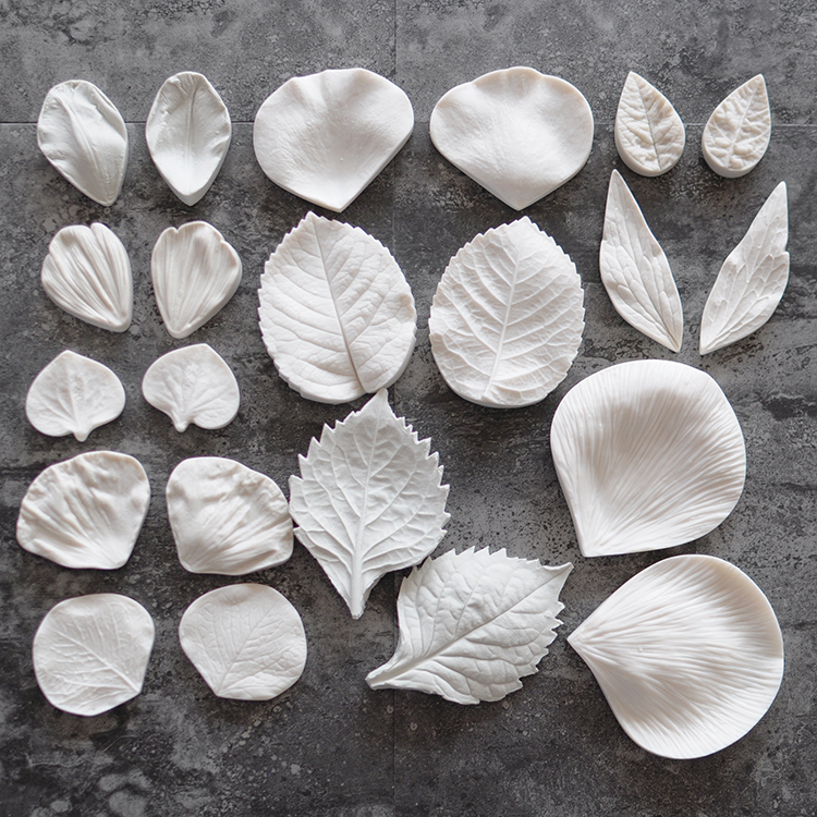 英式玫瑰花瓣叶子翻糖硅胶模具