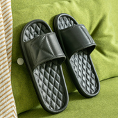 女士 家用防滑浴室情侣软底洗澡静音透气室内拖鞋 家居凉拖鞋 男夏季