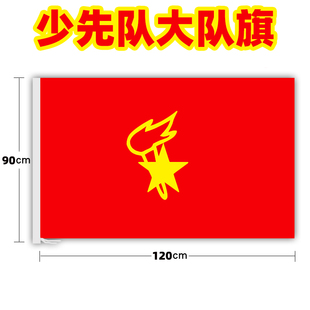 少先队队旗手持中国少年先锋队队旗大队旗手拿小学生少先队员队旗中队旗小队旗旗帜队旗