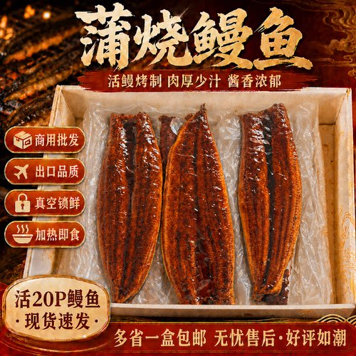 出口级蒲烧鳗鱼风味浓郁切片切块