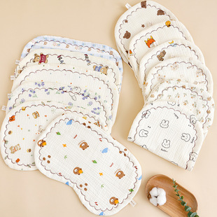 a类婴儿纱布云片枕新生儿枕巾宝宝吐奶巾纯棉加厚柔软吸汗透气
