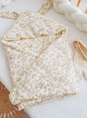 婴儿抱被新生儿产房抱被宝宝抱毯男女童外出秋冬季加厚