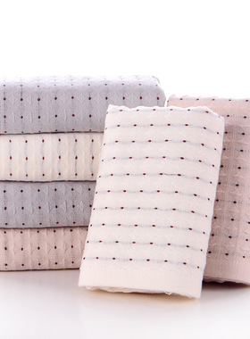 简约纯棉毛巾全棉成人家用洗脸面巾柔软吸水高档美容院男女款加厚